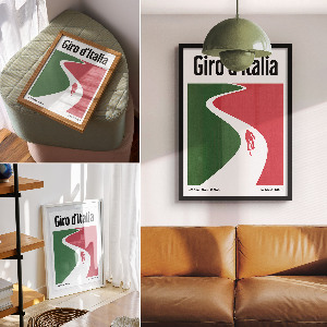 Plakat dekoracyjny Wyścig kolarski