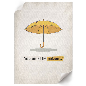 Dekoracyjny plakat ścienny Żólty parasol