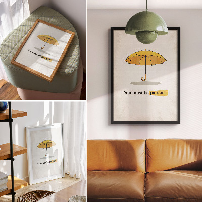 Dekoracyjny plakat ścienny Żólty parasol