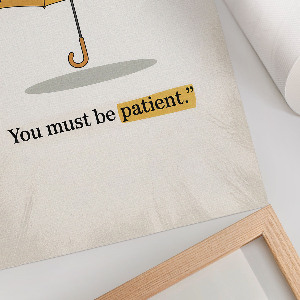 Dekoracyjny plakat ścienny Żólty parasol