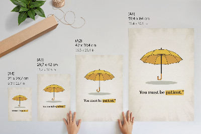 Dekoracyjny plakat ścienny Żólty parasol