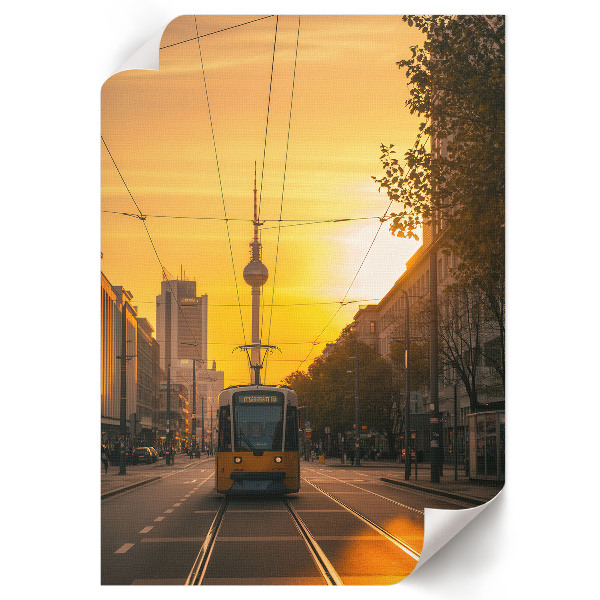 Grafika na ścianę Miejski tramwaj