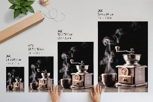 Grafika na ścianę Kawa i młynek