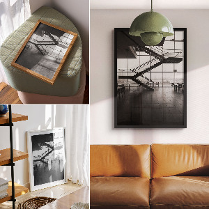 Plakat premium Schody wnętrze