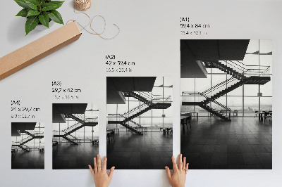 Plakat premium Schody wnętrze