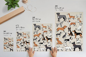 Dekoracyjny plakat ścienny Ilustracja psów