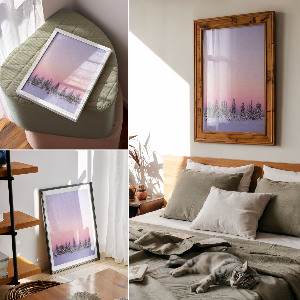 Dekoracyjny plakat ścienny Zimowy krajobraz