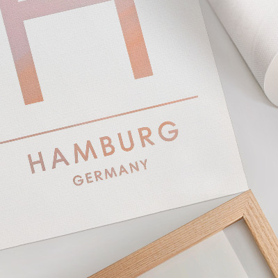 Grafika na ścianę H jak Hamburg
