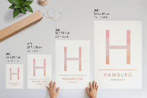 Grafika na ścianę H jak Hamburg