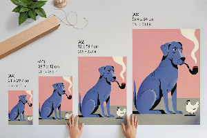 Plakat premium Pies i kura