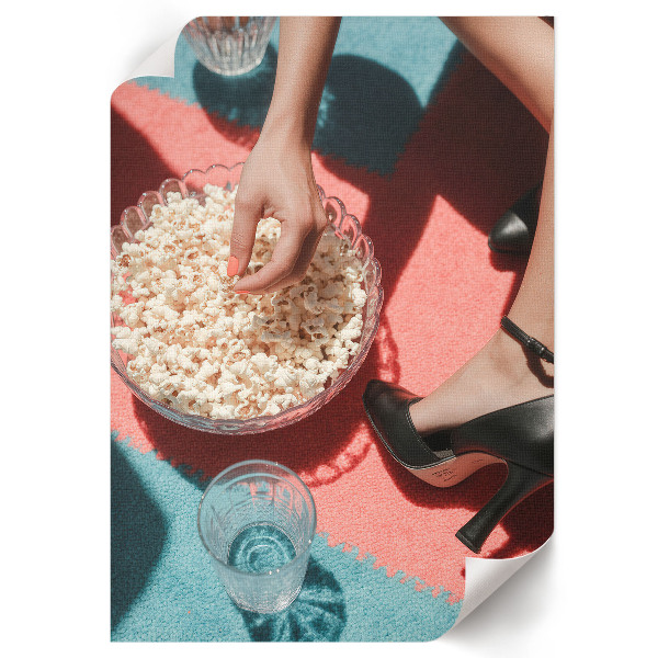 Plakat premium Popcorn retro