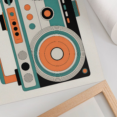 Dekoracyjny plakat ścienny Boombox retro