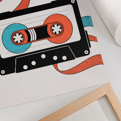 Grafika na ścianę Kaseta retro