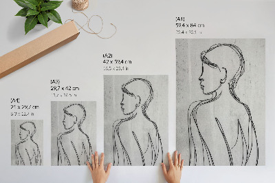 Dekoracyjny plakat ścienny Minimalistyczny profil