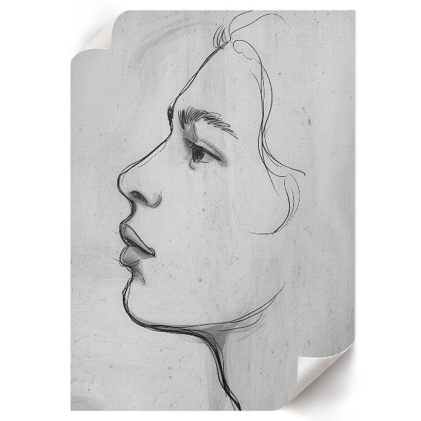Grafika na ścianę Twarz profil