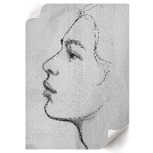 Grafika na ścianę Twarz profil
