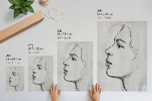 Grafika na ścianę Twarz profil