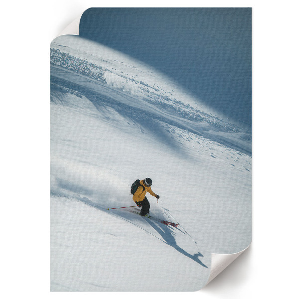 Grafika na ścianę Zimowy zjazd