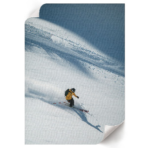 Grafika na ścianę Zimowy zjazd