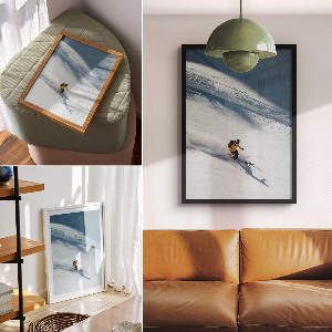 Grafika na ścianę Zimowy zjazd