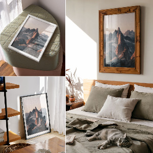 Wydruk na płótnie Górski zachód