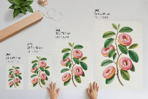 Grafika na ścianę Pączki gałązka