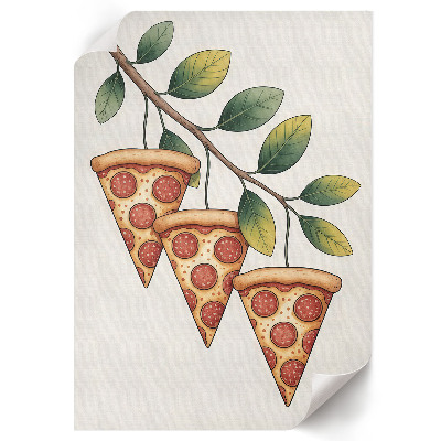 Plakat premium Pizza na gałęzi
