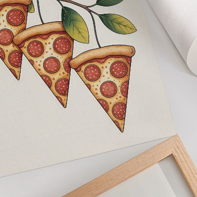 Plakat premium Pizza na gałęzi
