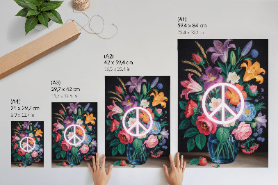 Dekoracyjny plakat ścienny Pokój i kwiaty