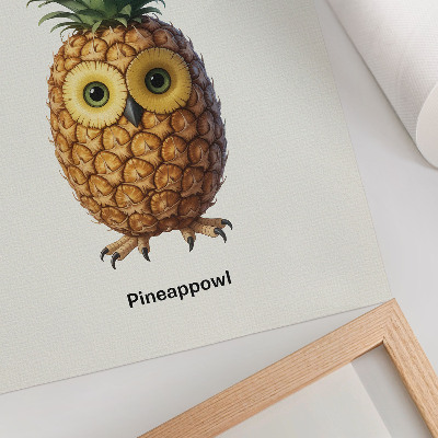 Grafika na ścianę Sowa-ananas