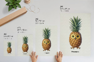 Grafika na ścianę Sowa-ananas