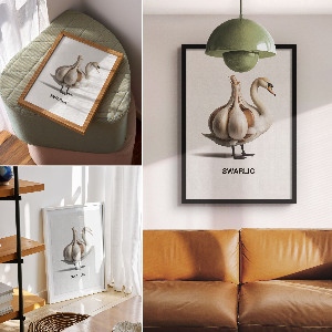 Plakat premium Łabędź czosnek