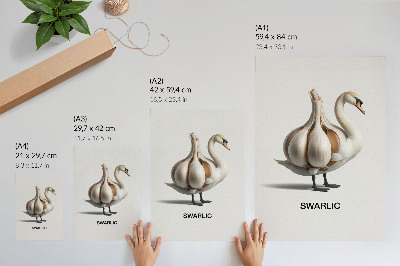 Plakat premium Łabędź czosnek