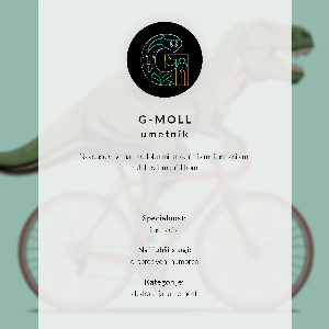 Grafika na ścianę Dinozaur na rowerze