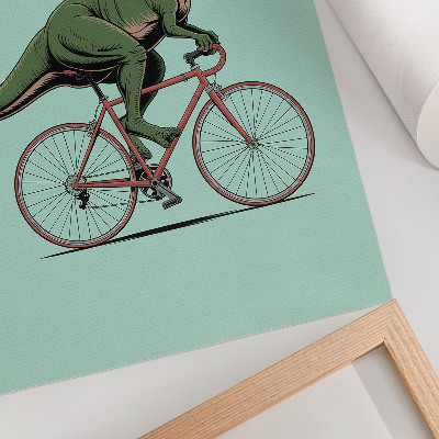 Grafika na ścianę Dinozaur na rowerze