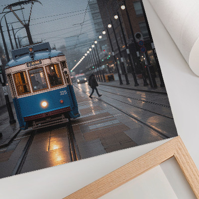 Plakat premium Niebieski tramwaj