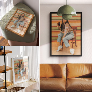 Plakat premium Retro scena