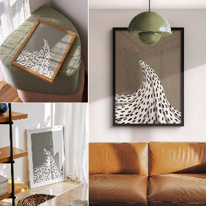 Dekoracyjny plakat ścienny Fala kropek