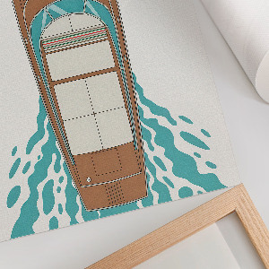 Dekoracyjny plakat ścienny Stylowy jacht