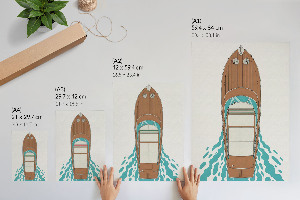 Dekoracyjny plakat ścienny Stylowy jacht