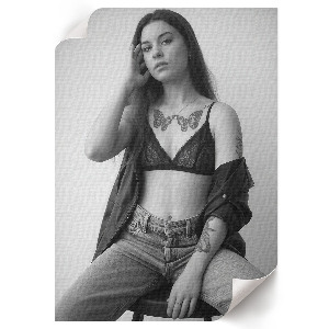 Wydruk na płótnie Czarno-biały portret