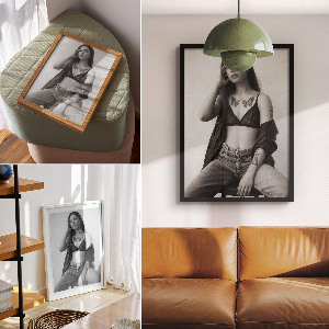 Wydruk na płótnie Czarno-biały portret