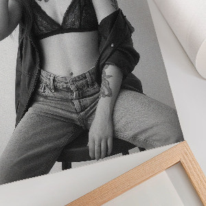 Wydruk na płótnie Czarno-biały portret