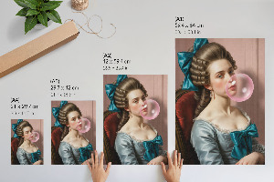 Plakat premium Kobieta retro