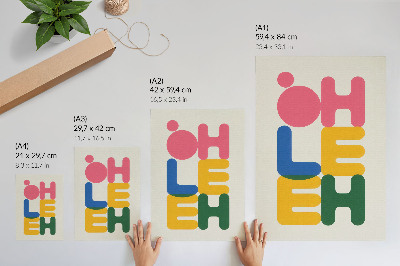 Wydruk na płótnie Typograficzna kompozycja