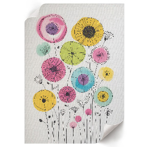 Wydruk na płótnie Kolorowe kwiaty