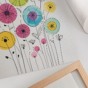 Wydruk na płótnie Kolorowe kwiaty