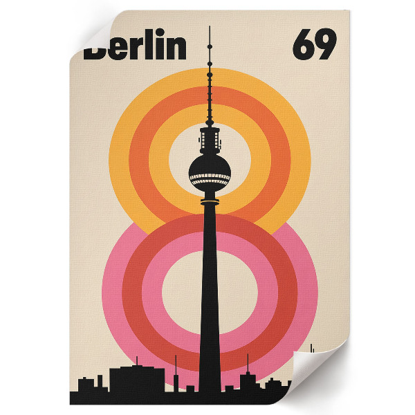 Dekoracyjny plakat ścienny Berlin retro