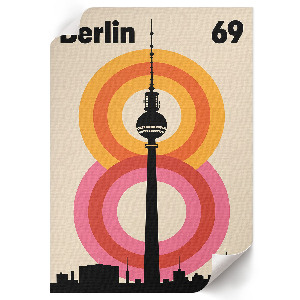 Dekoracyjny plakat ścienny Berlin retro