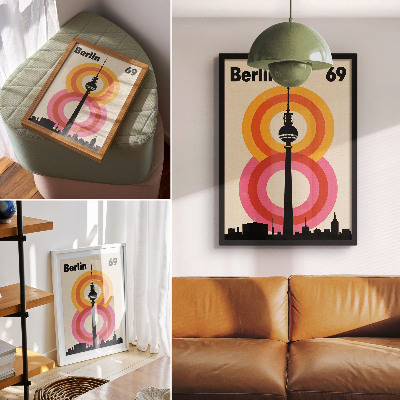 Dekoracyjny plakat ścienny Berlin retro
